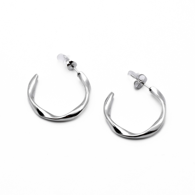 ARETES ZO14019E/30MM PLATEADO Acero Inoxidable F39