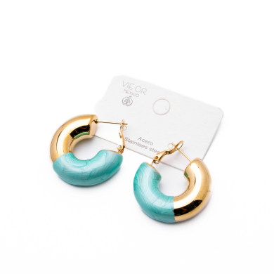 ARETES ZO13244E DORADO TIFFANY Acero Inxidable F34