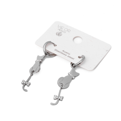 ARETES ZO14027E PLATEADO Acero Inoxidable G33