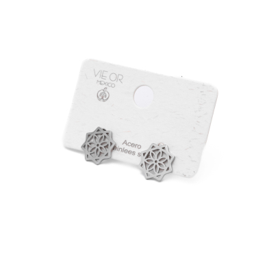 ARETES ZO13285E PLATEADO Acero Inoxidable G55