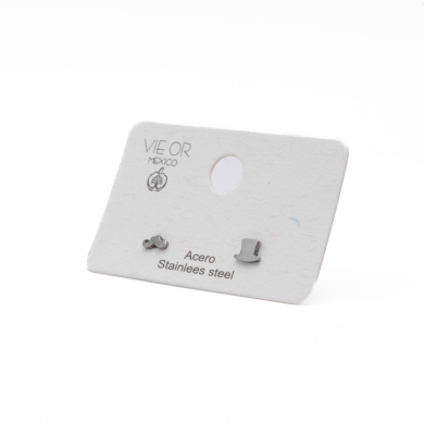 ARETES ZO6103E PLATEADO Acero Inoxidable F44