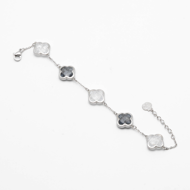 PULSERA ZO13946B PLATEADO ROSA Acero Inxidable