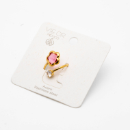 ANILLO ZO14521R/10MM DORADO FUXIA Acero Inxidable A29