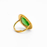 ANILLO ZO13021R DORADO VERDE Acero Inxidable A29