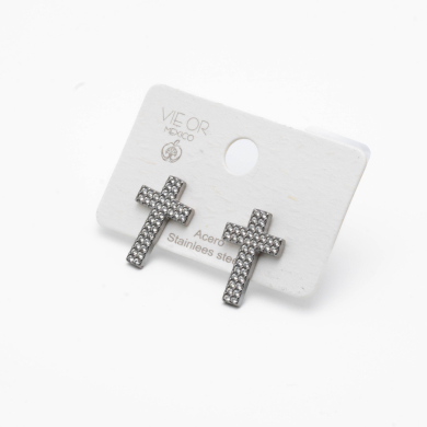 ARETES ZO14858E PLATEADO Acero Inxidable G16