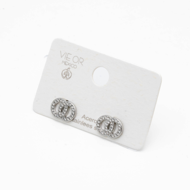 ARETES ZO14841E PLATEADO Acero Inxidable G11