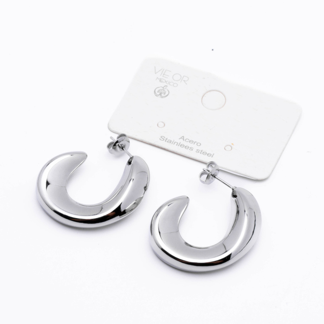 ARETES ZO14480E/27*31MM PLATEADO Acero Inxidable F27