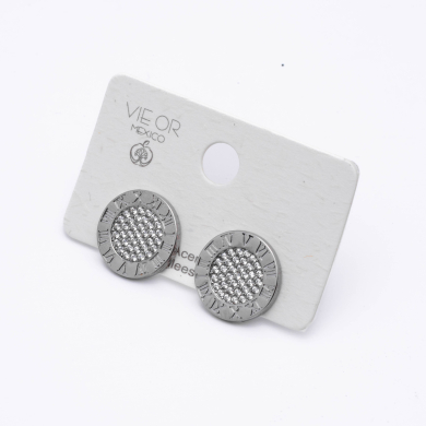 ARETES ZO14857E PLATEADO Acero Inxidable F52
