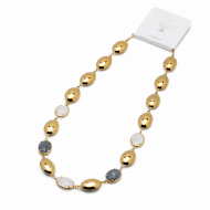 COLLAR ZO13945N DORADO GRIS Acero Inoxidable E58