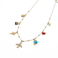 COLLAR ZO13358N DORADO Acero Inxidable 2D410