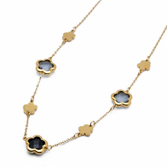 COLLAR ZO14519N/10MM/40+5CM DORADO GRIS Acero Inxidable E59