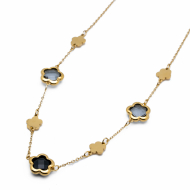 COLLAR ZO14519N/10MM/40+5CM DORADO GRIS Acero Inxidable E59