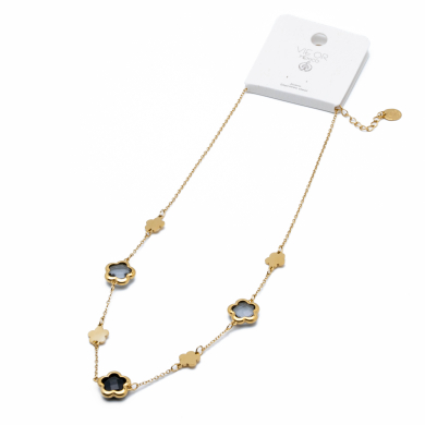 COLLAR ZO14519N/10MM/40+5CM DORADO GRIS Acero Inxidable E59