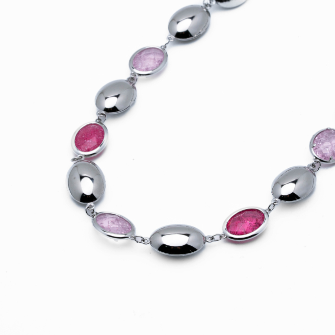 COLLAR ZO13945N PLATEADO ROSA Acero Inoxidable E58