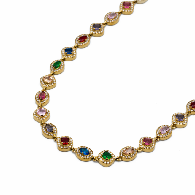 COLLAR ZO13630N DORADO MULTICOLOR Acero Inoxidable E43
