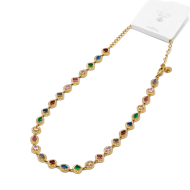 COLLAR ZO13630N DORADO MULTICOLOR Acero Inoxidable E43