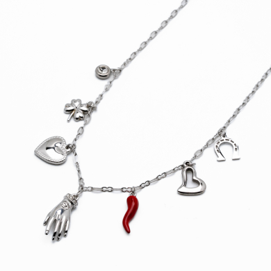 COLLAR ZO13353N PLATEADO Acero Inoxidable 2D59