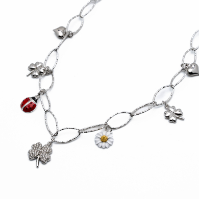 COLLAR ZO13391N PLATEADO Acero Inoxidable 2D410