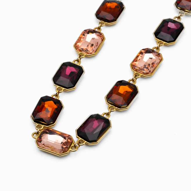 COLLAR ZO13850N DORADO MARRON Acero Inoxidable E46