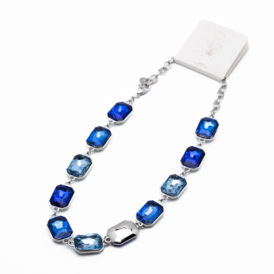 COLLAR ZO13850N PLATEADO AZUL Acero Inoxidable E46