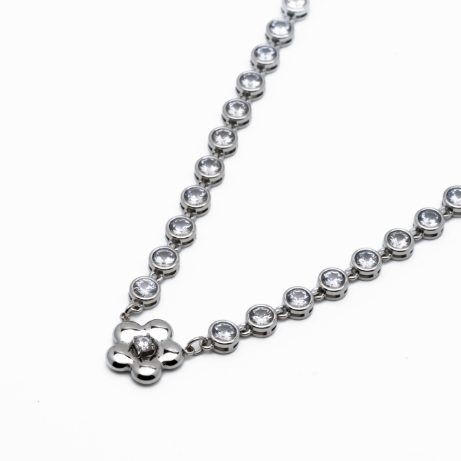 COLLAR ZO13883N PLATEADO Acero Inxidable 2D17