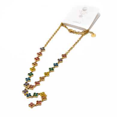 COLLAR ZO15013N DORADO MULTICOLOR Acero Inoxidable 2D16