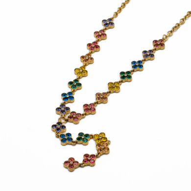 COLLAR ZO15013N DORADO MULTICOLOR Acero Inoxidable 2D16