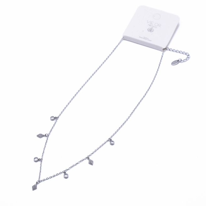 COLLAR ZO14909N PLATEADO Acero Inxidable 2D210