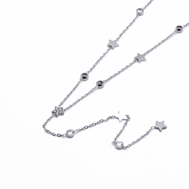 COLLAR ZO14577N PLATEADO Acero Inxidable 2D110