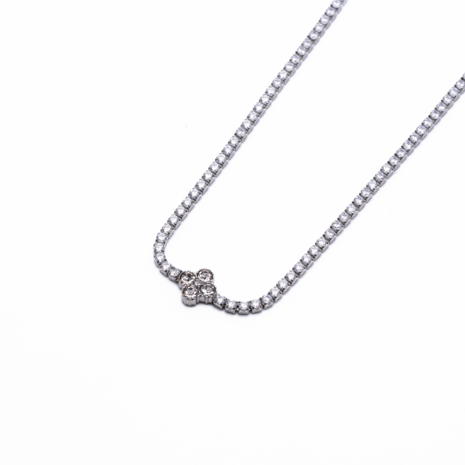 COLLAR ZO12838N PLATEADO Acero Inxidable 2D17