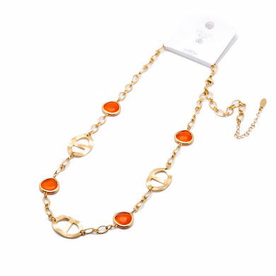 COLLAR ZO13489N DORADO ROJO Acero Inoxidable E59