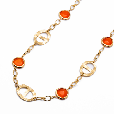 COLLAR ZO13489N DORADO ROJO Acero Inoxidable E59