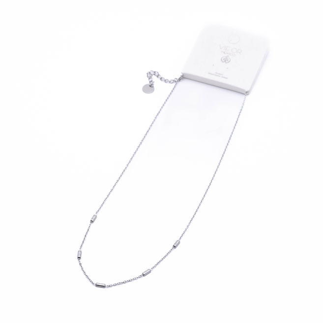 COLLAR ZO13688N PLATEADO Acero Inxidable E34