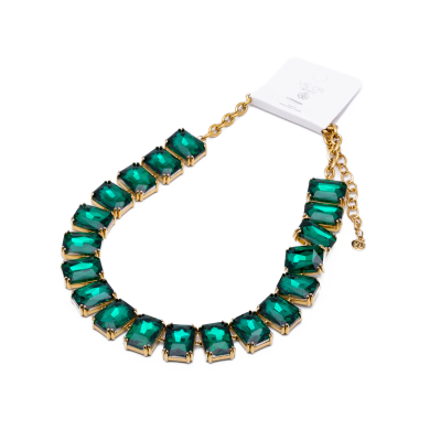 COLLAR ZO13543N DORADO VERDE Acero Inxidable E47