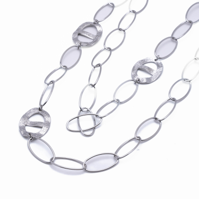 COLLAR ZO13435N PLATEADO Acero Inxidable 2D36