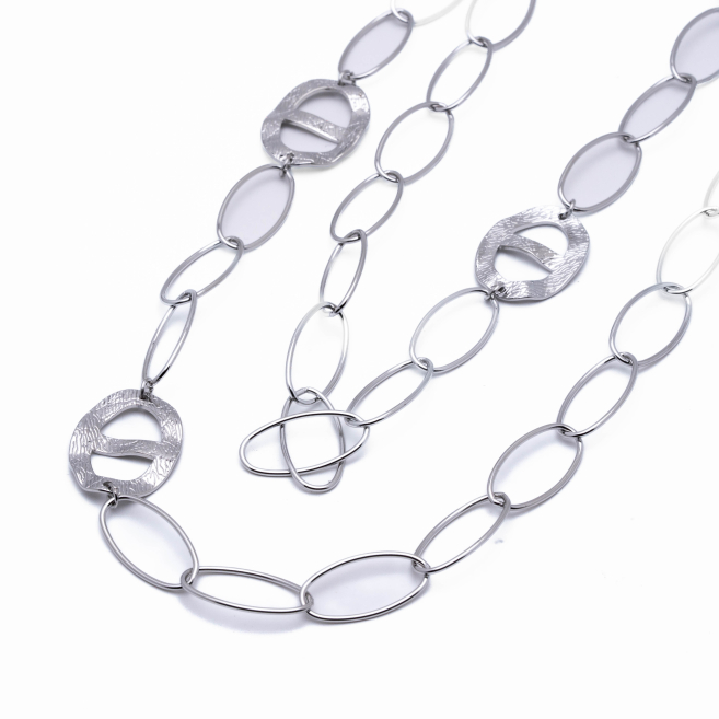 COLLAR ZO13435N PLATEADO Acero Inxidable 2D36