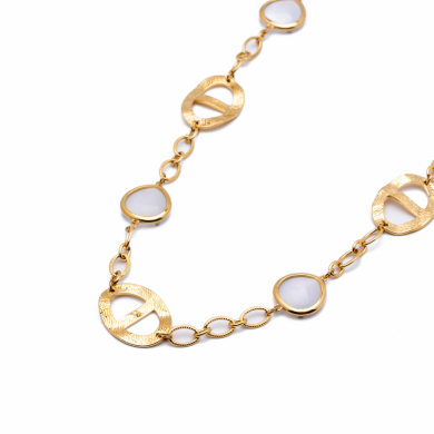 COLLAR ZO13489N DORADO BLANCO Acero Inoxidable E59