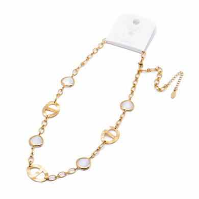 COLLAR ZO13489N DORADO BLANCO Acero Inoxidable E59