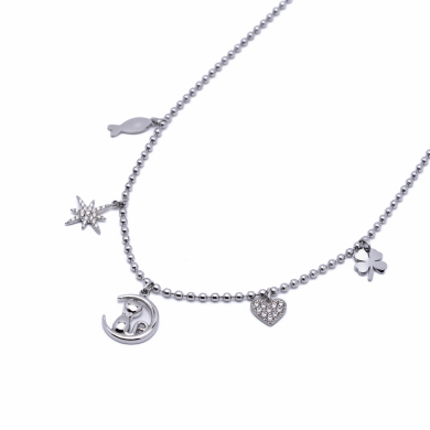 COLLAR ZO13412N PLATEADO Acero Inoxidable 2D47