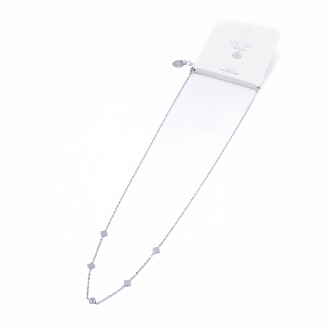 COLLAR ZO13694N PLATEADO Acero Inxidable 2D110