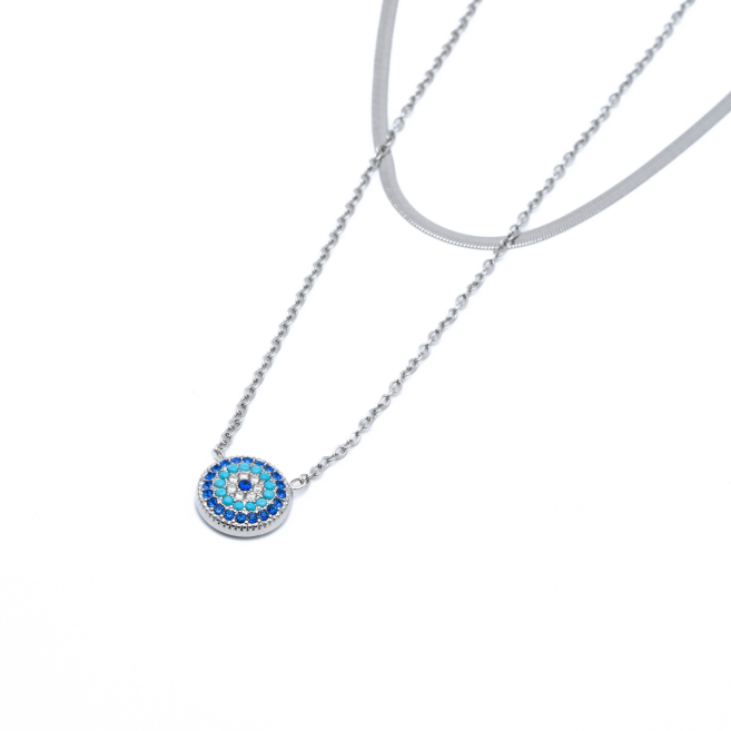 COLLAR ZO13861N PLATEADO Acero Inoxidable 2D37