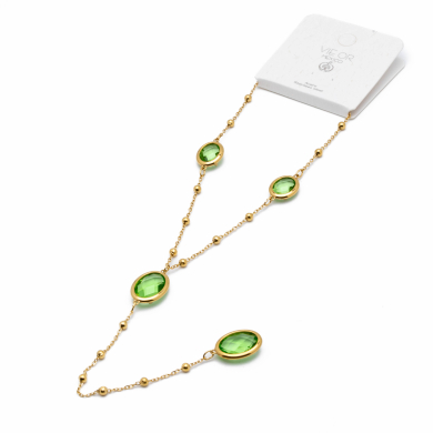 COLLAR ZO13492N DORADO VERDE Acero Inxidable E59