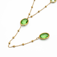 COLLAR ZO13492N DORADO VERDE Acero Inxidable E59