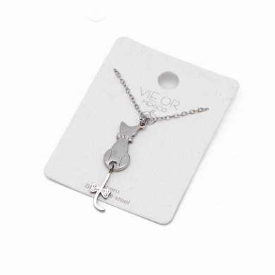 COLLAR ZO14028N PLATEADO Acero Inoxidable E41