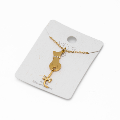 COLLAR ZO14028N DORADO Acero Inoxidable E41