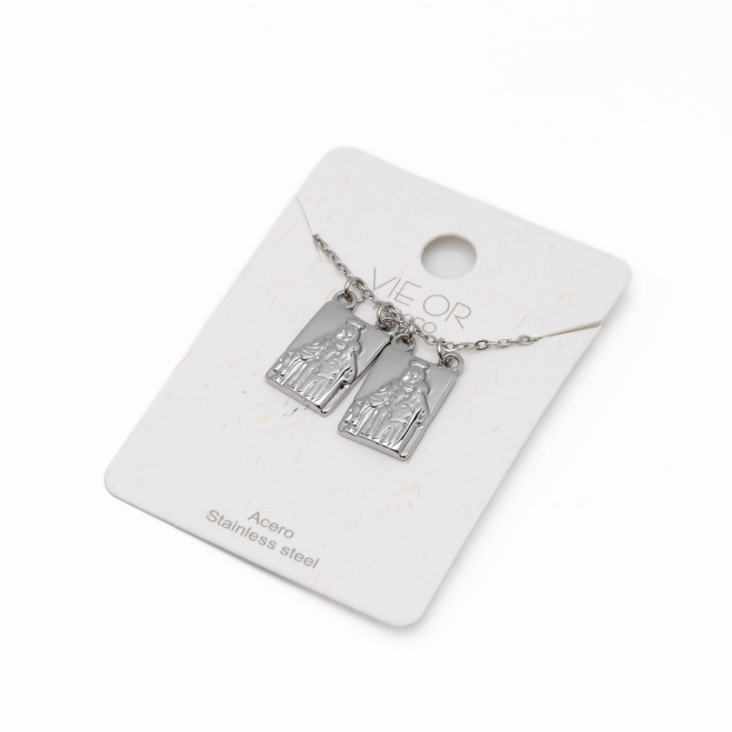 COLLAR ZO10907N250 PLATEADO Acero Inoxidable 2D32