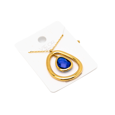COLLAR ZO13859N DORADO BLANCO Acero Inoxidable 2D11