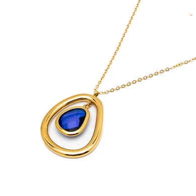 COLLAR ZO13859N DORADO BLANCO Acero Inoxidable 2D11