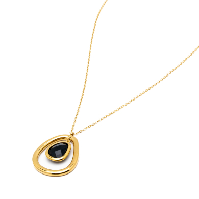 COLLAR ZO13859N DORADO BLANCO Acero Inoxidable 2D11