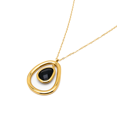 COLLAR ZO13859N DORADO BLANCO Acero Inoxidable 2D11